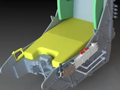 Ejection Seat Martin Baker MK10 Mirage 2000 STL FILES ONLY 3D print model