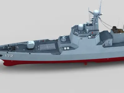 Chinese Navy Type 052D Destroyer 3D model