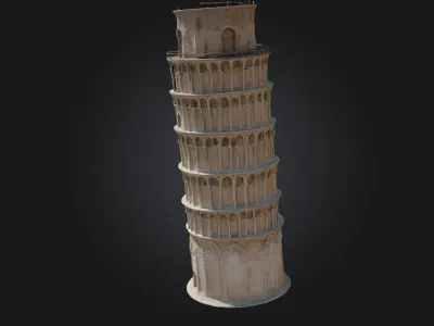 Leaning Tower of Pisa An Icon of Architectural Wonder 3D model