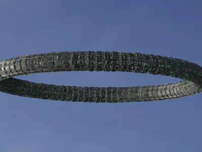 Ufo 3D model circle 3D model