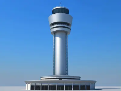 Airport Control Tower 3D model