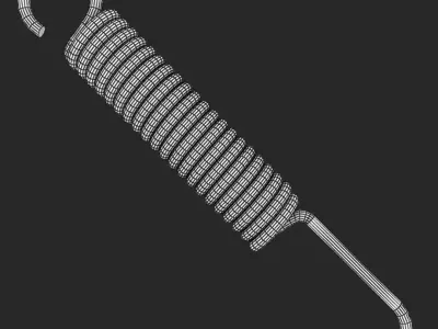 Coil Spring Low-poly 3D model