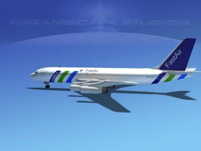 Boeing 707 Fastair Cargo 3D model