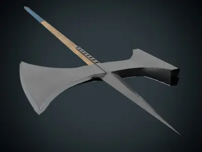 Mordaxe axe Low-poly 3D model