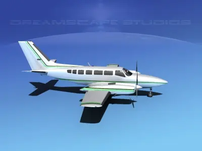 Cessna 404 Titan Courier V03 3D model