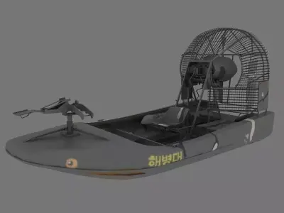 Vietnam War Airboat 3D model