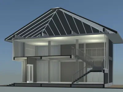 House in section cut 25-10 3D model