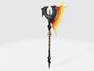 Molten Axe Free low-poly 3D model