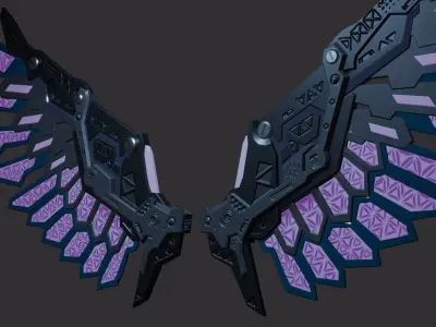 Mechanic Wing Low-poly 3D model