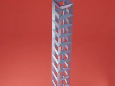 Small Electric Pylon Low-poly 3D model