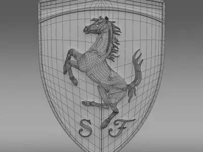 Ferrari logo 3D model