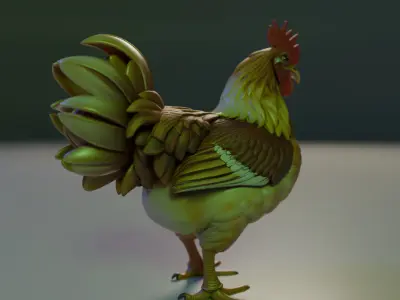 Rooster 3D print model
