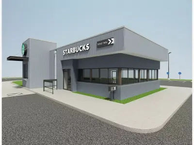 Starbucks Coffee Store 3D model