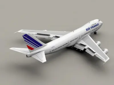 Boeing 747-200 Air France 3D model