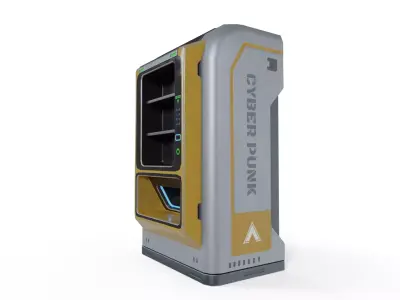 Sci-Fi Vending Machine - Low Poly PBR Game Ready Low-poly 3D model
