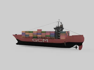Cargoship Blender File Free 3D model