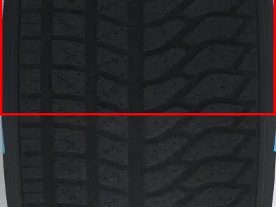 enkei wet rear tyre Low-poly 3D model