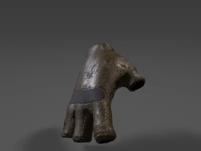 Fingerless Glove Low-poly 3D model