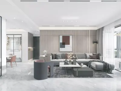 Guest Modern Panoramic Restaurant 3D model