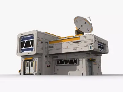 Sci-Fi Industrial x13 Low-poly 3D model