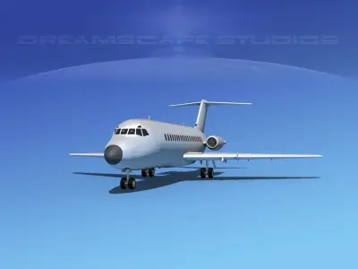 Douglas DC-9-15 Bare Metal 3D model
