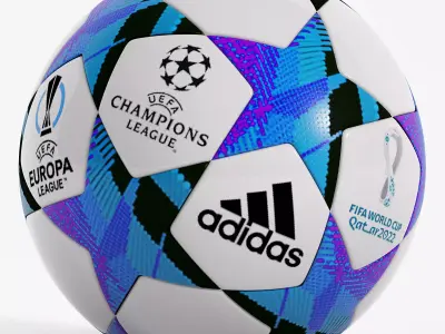 Champions League Ball by Sintakinar Blogspot Free low-poly 3D model