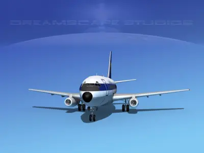 Boeing 737-100 Lufthansa 3D model