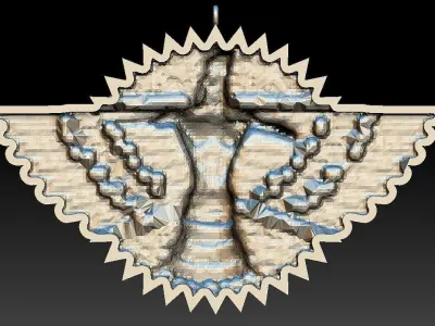 Summerian Warrior Pendant 3D print model