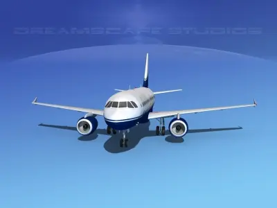 Airbus A319 JAB Airlines 3D model