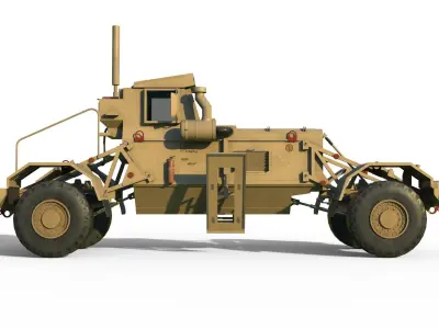 Husky mine detection vehicle 3D model
