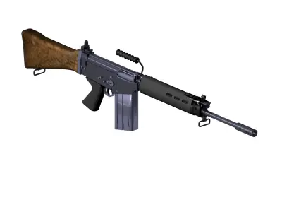 FN FAL Battle Rifle R1 variant 3D model