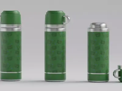 Thermos Bottle for Kids Low-poly 3D model