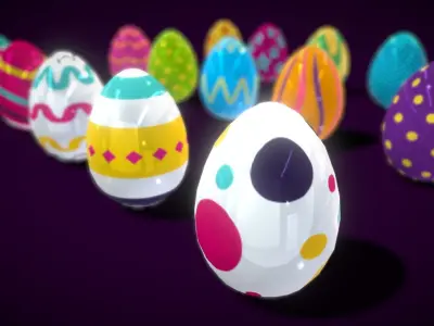 Colections Easter Eggs4 Low-poly 3D model
