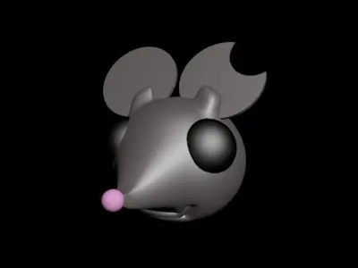 mouse with eyes 3D model