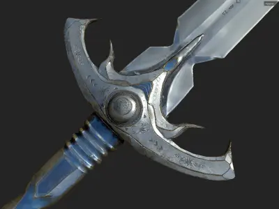 Knight swords Low-poly 3D model