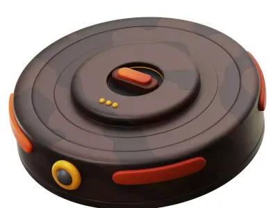 3D Army Land Mine Low-poly 3D model