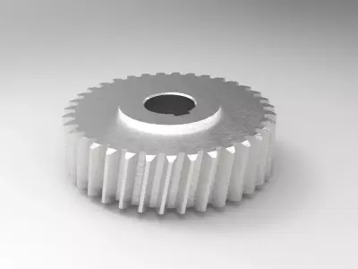 Cylindrical helical gear Free 3D model