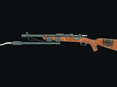 Classic rifle  Low-poly 3D model