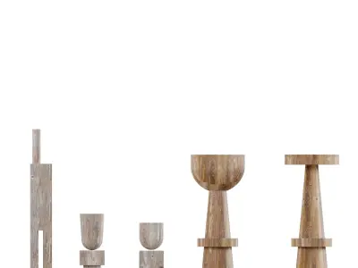 Arno Declercq wooden sculptures Free 3D model