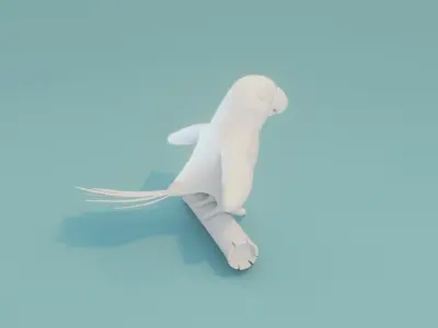 Cartoon Ara Parrot Animated and Rigged Base Mesh 3D Model Low-poly 3D model