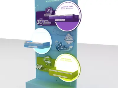 Standee Display Cosmetic Free 3D model
