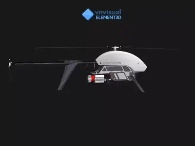 E3D - Vapor 55 Helicopter UAV Drone 3D model