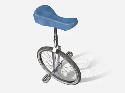 Unicycle Low-poly 3D model purchase