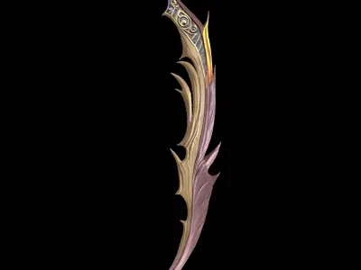 Fantasy Throwing Knife Low-poly 3D model