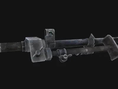 Browning M1918 Low-poly 3D model