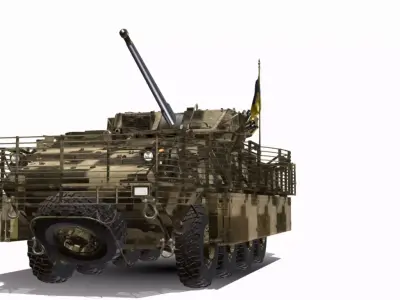 M1296 Infantry Carrier Vehicle Dragoon Low-poly 3D model