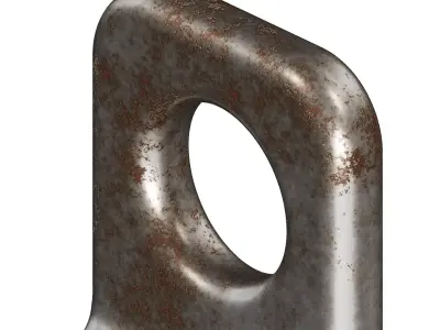 Rusty Electrical Cable Lug 3D model