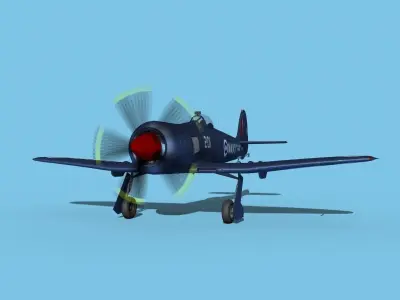 Hawker Sea Fury MKII V06 RN  3D model