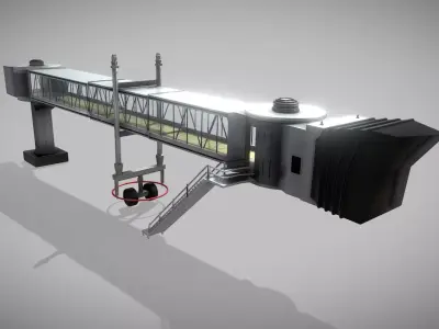 aero bridge Low-poly 3D model