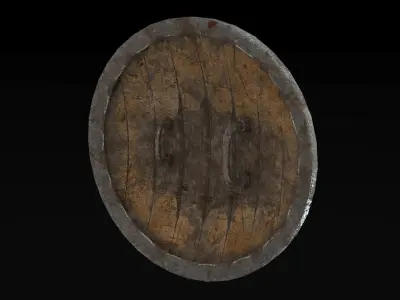 Low Poly War Shield Low-poly 3D model